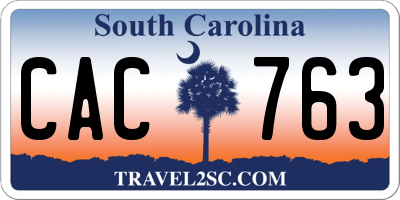 SC license plate CAC763