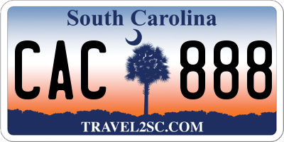 SC license plate CAC888