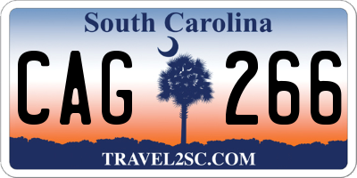 SC license plate CAG266