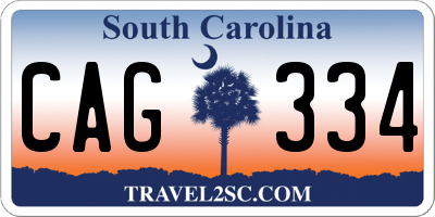 SC license plate CAG334