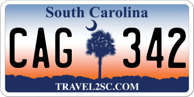 SC license plate CAG342