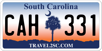 SC license plate CAH331