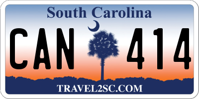 SC license plate CAN414