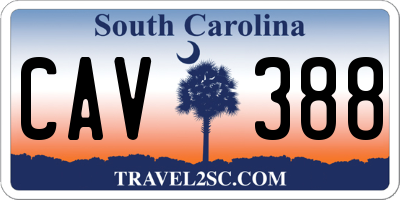 SC license plate CAV388