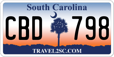 SC license plate CBD798