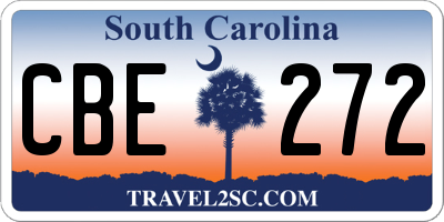 SC license plate CBE272