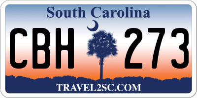 SC license plate CBH273