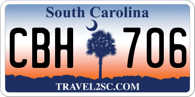 SC license plate CBH706