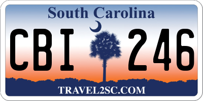 SC license plate CBI246