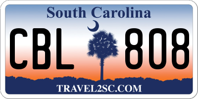 SC license plate CBL808