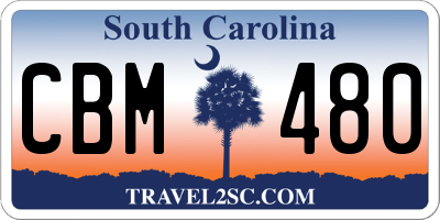 SC license plate CBM480