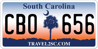 SC license plate CBO656