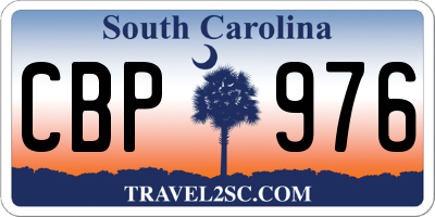 SC license plate CBP976