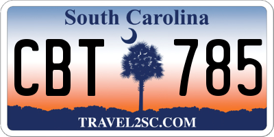 SC license plate CBT785