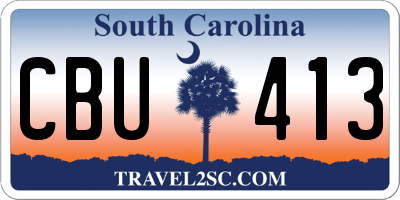 SC license plate CBU413