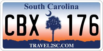 SC license plate CBX176