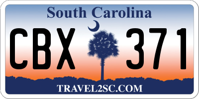 SC license plate CBX371