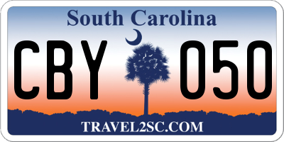 SC license plate CBY050