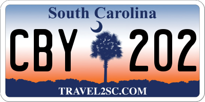 SC license plate CBY202
