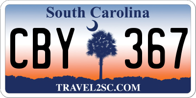 SC license plate CBY367