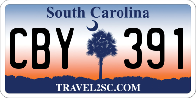 SC license plate CBY391