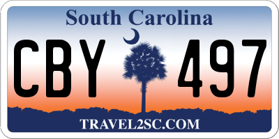 SC license plate CBY497