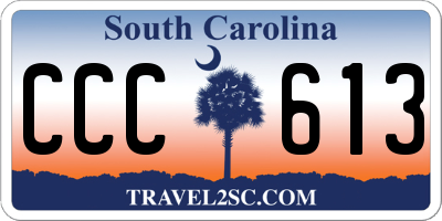SC license plate CCC613