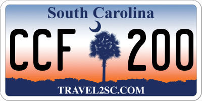 SC license plate CCF200