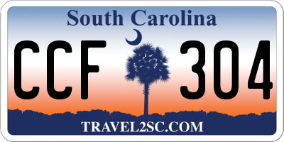 SC license plate CCF304