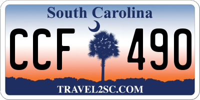 SC license plate CCF490