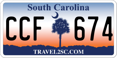 SC license plate CCF674