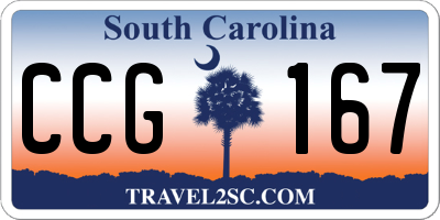 SC license plate CCG167