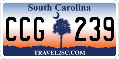 SC license plate CCG239