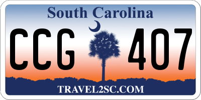 SC license plate CCG407