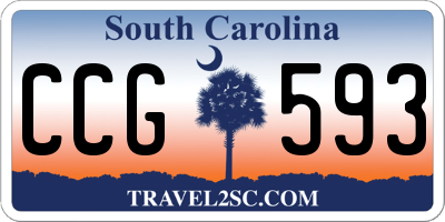 SC license plate CCG593