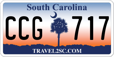 SC license plate CCG717