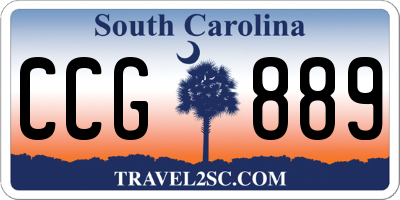 SC license plate CCG889