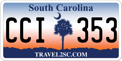 SC license plate CCI353