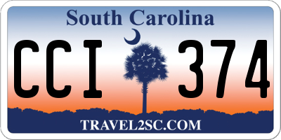 SC license plate CCI374