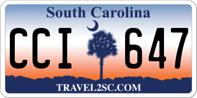 SC license plate CCI647