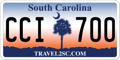 SC license plate CCI700