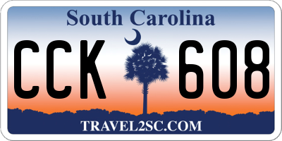 SC license plate CCK608