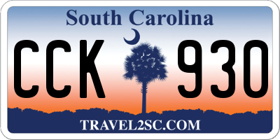 SC license plate CCK930