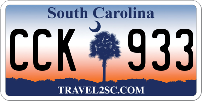 SC license plate CCK933