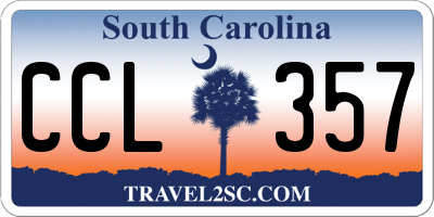 SC license plate CCL357