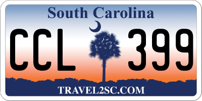 SC license plate CCL399