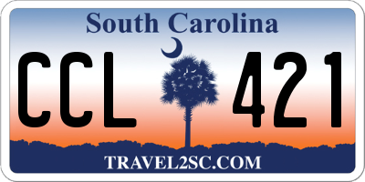 SC license plate CCL421