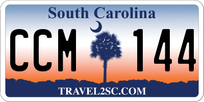 SC license plate CCM144