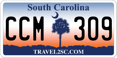 SC license plate CCM309