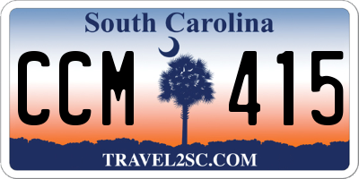 SC license plate CCM415
